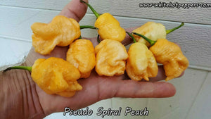 Pseudo Spiral Peach - Pepper Seeds - White Hot Peppers