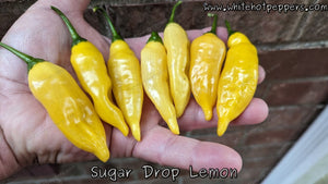 Sugar Drop Lemon - Pepper Seeds - White Hot Peppers